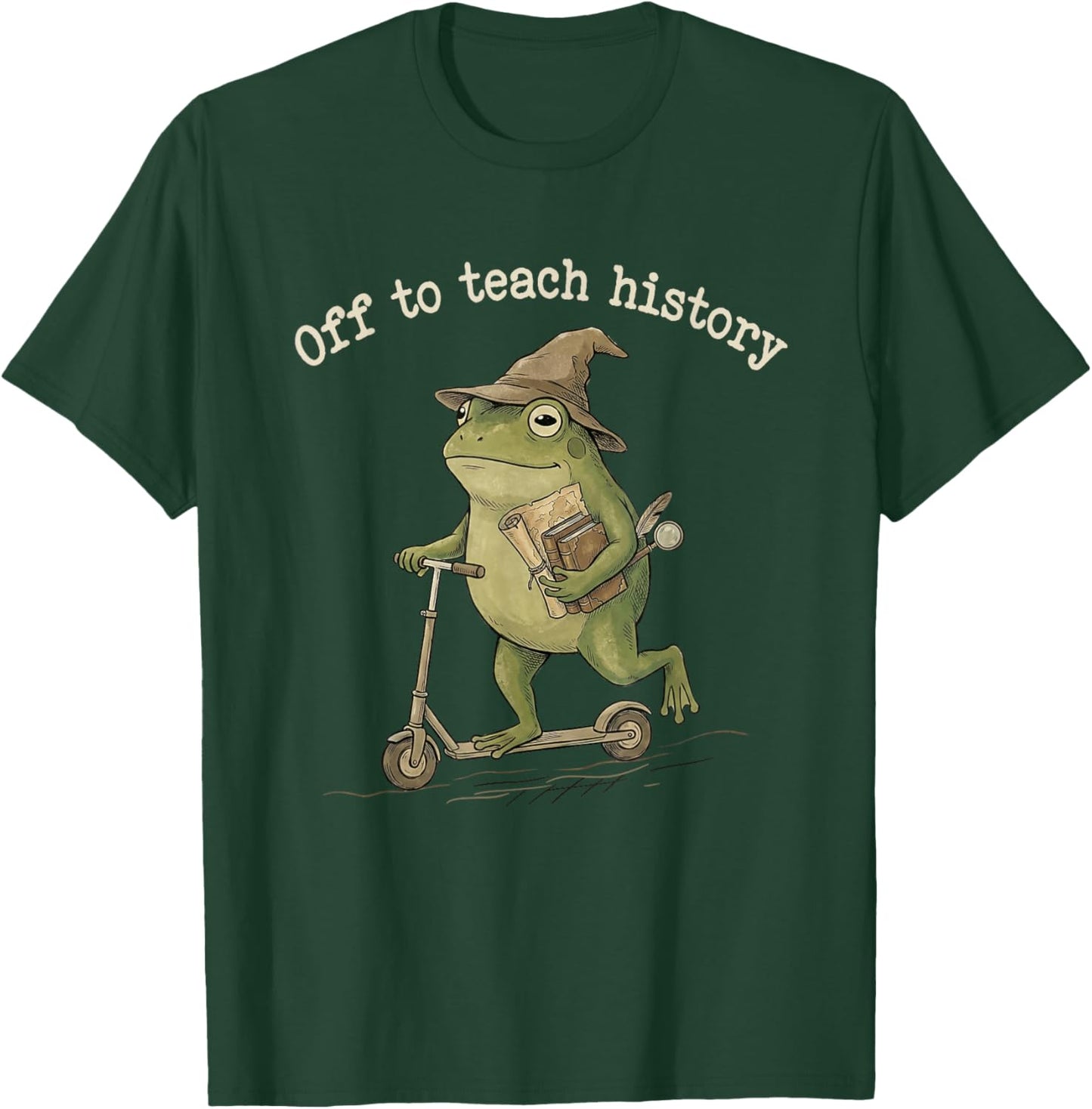 Off to Teach History Teacher Appreciation Frog Meme Teaching T-Shirt - T-Shirt | Forest