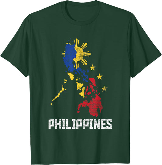 Philippine Flag Manila Philippines Filipino T-Shirt - T-Shirt | Forest