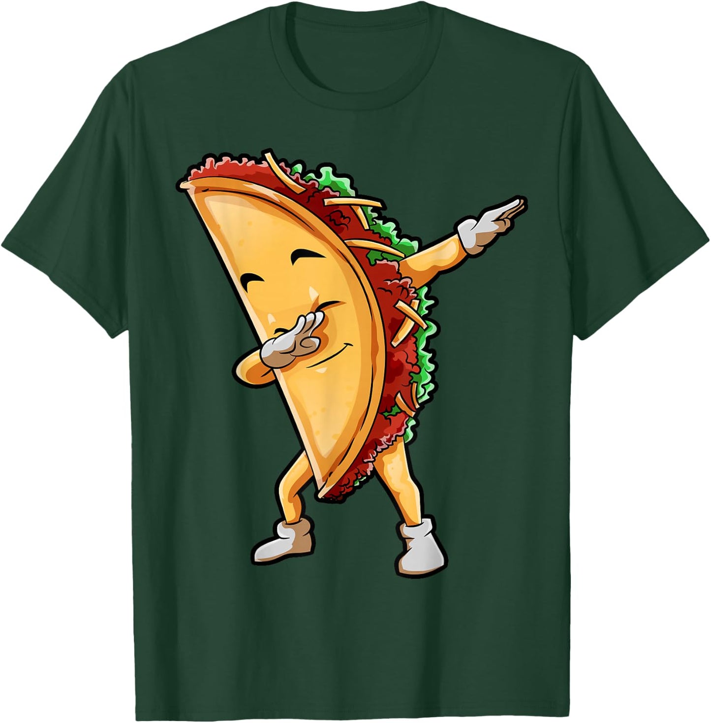 Dabbing Taco Cinco de Mayo Funny Kids Boys Mexican Food Dab T-Shirt - T-Shirt | Forest