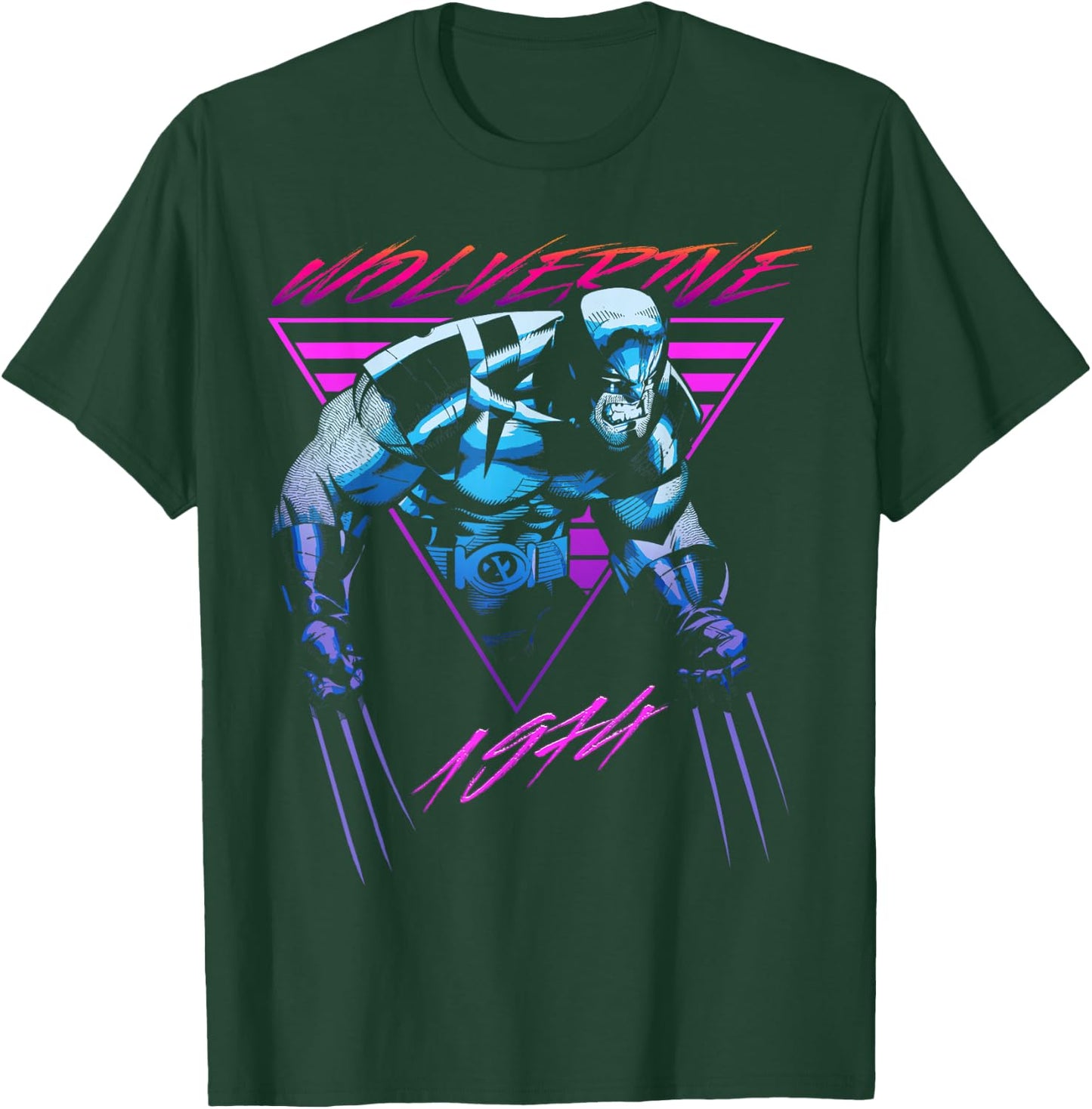 Marvel X-Men Wolverine Neon Retro Logan T-Shirt - T-Shirt | Forest