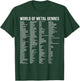 World Of Metal Genres 433 Genres And Subgenres Metal Fan T-Shirt - T-Shirt | Forest