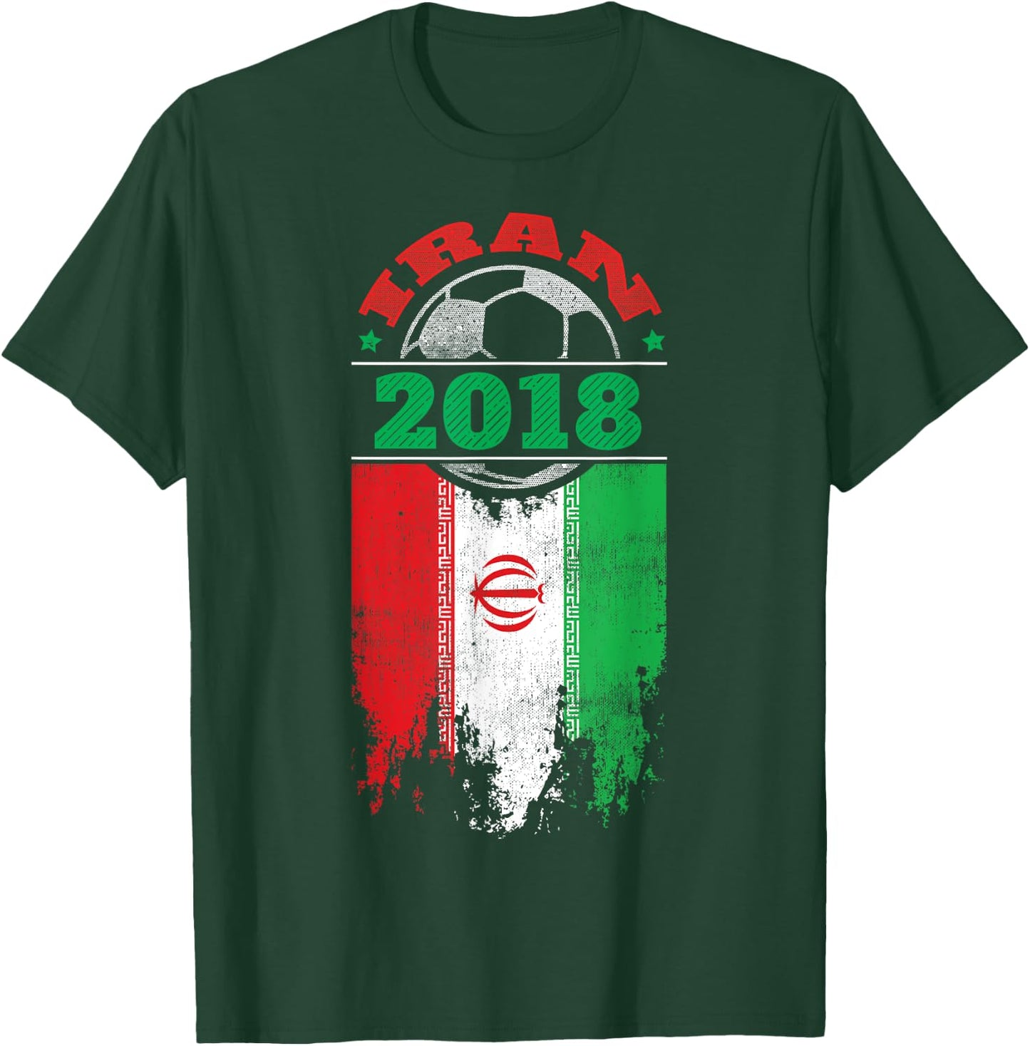 Iran 2018 Soccer Iranian Flag Shirt Fan Gift T-Shirt - T-Shirt | Forest