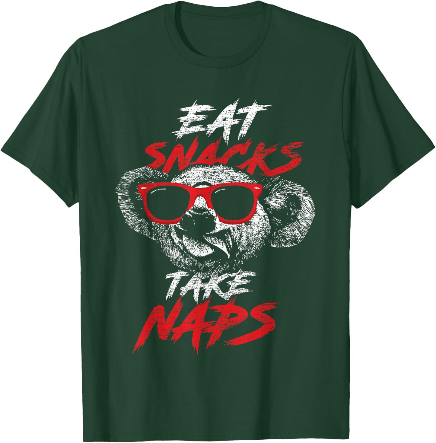 Koala Bear Shirt Eat Snacks Take Naps T-Shirt - T-Shirt | Forest
