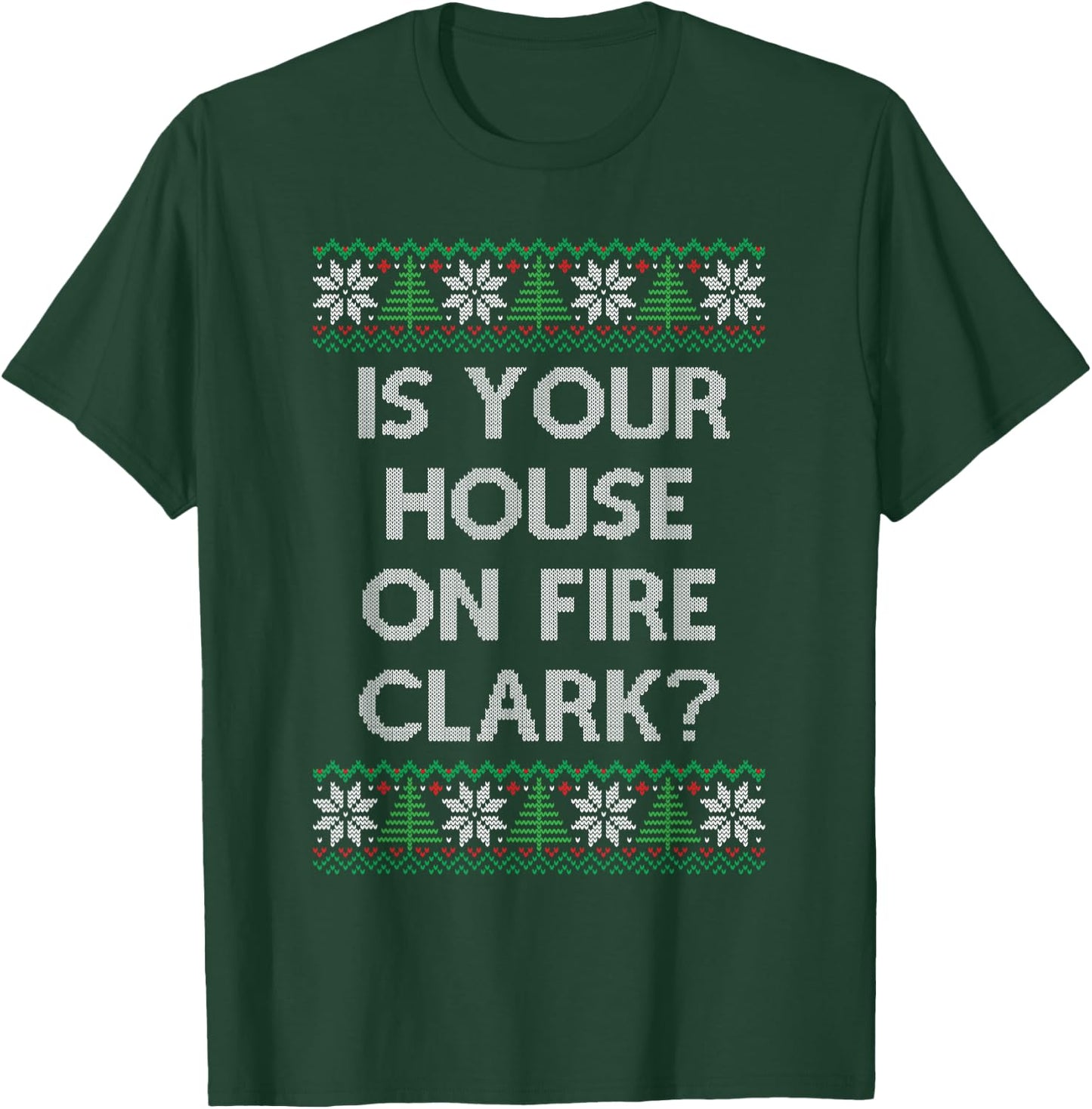 Christmas Family Winter Vacation Ugly Sweater Style T-Shirt - T-Shirt | Forest