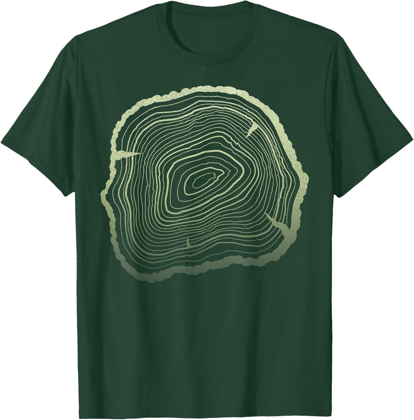 Tree Cross Section Rings Sketch T-Shirt - T-Shirt | Forest