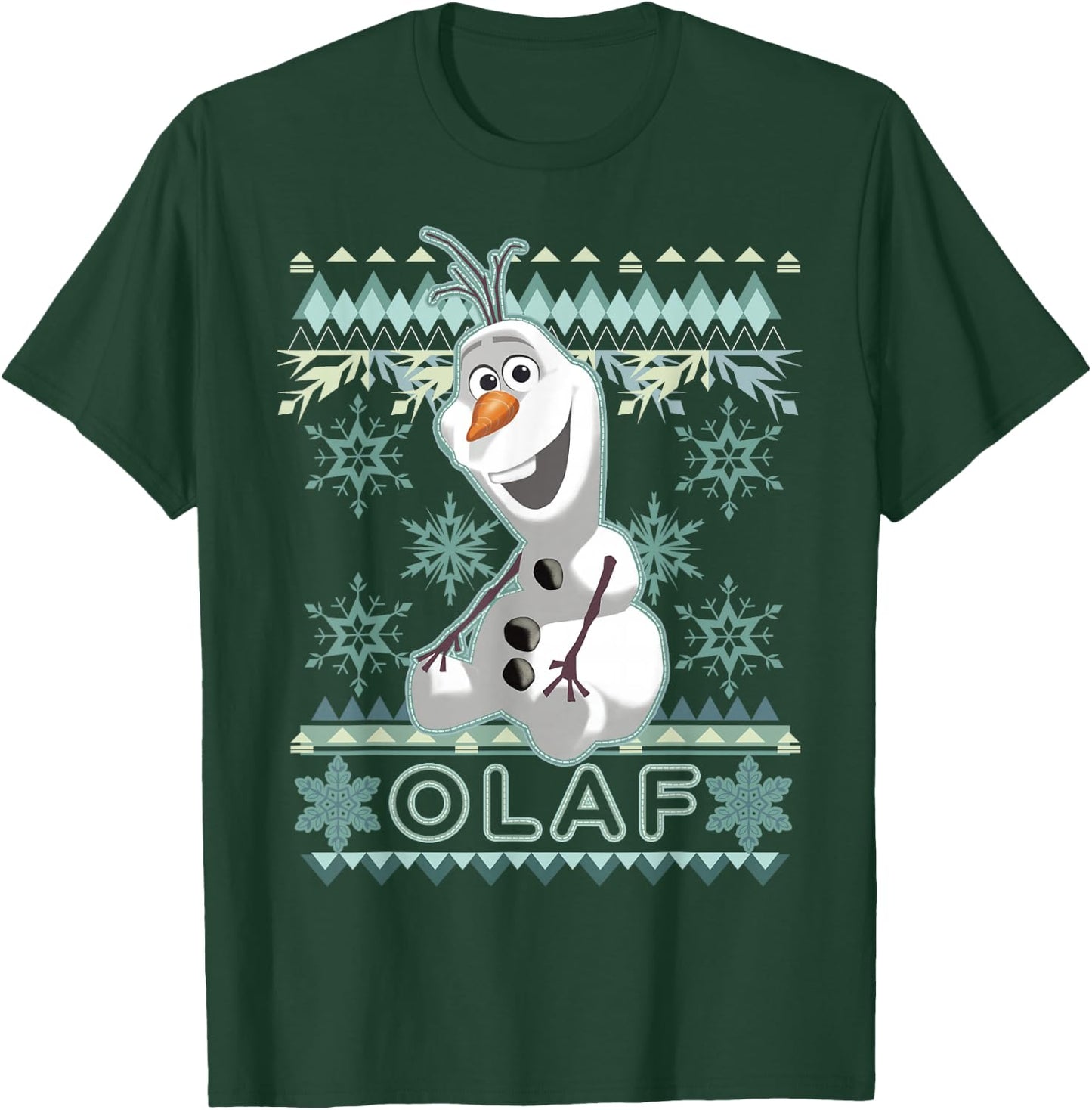 Disney Frozen Olaf Vintage Ugly Christmas Sweater T-Shirt - T-Shirt | Forest