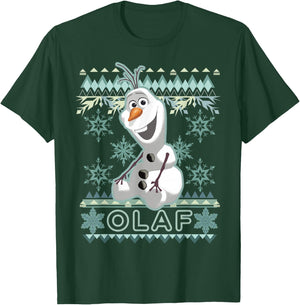 Disney Frozen Olaf Vintage Ugly Christmas Sweater T-Shirt - T-Shirt | Forest