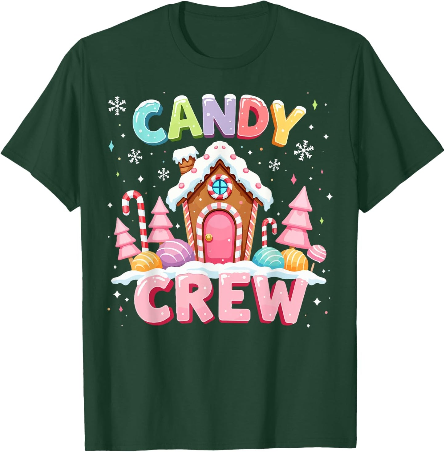 Candy Land Candy Crew Decorations Sweetie Candy Squad Xmas T-Shirt - T-Shirt | Forest
