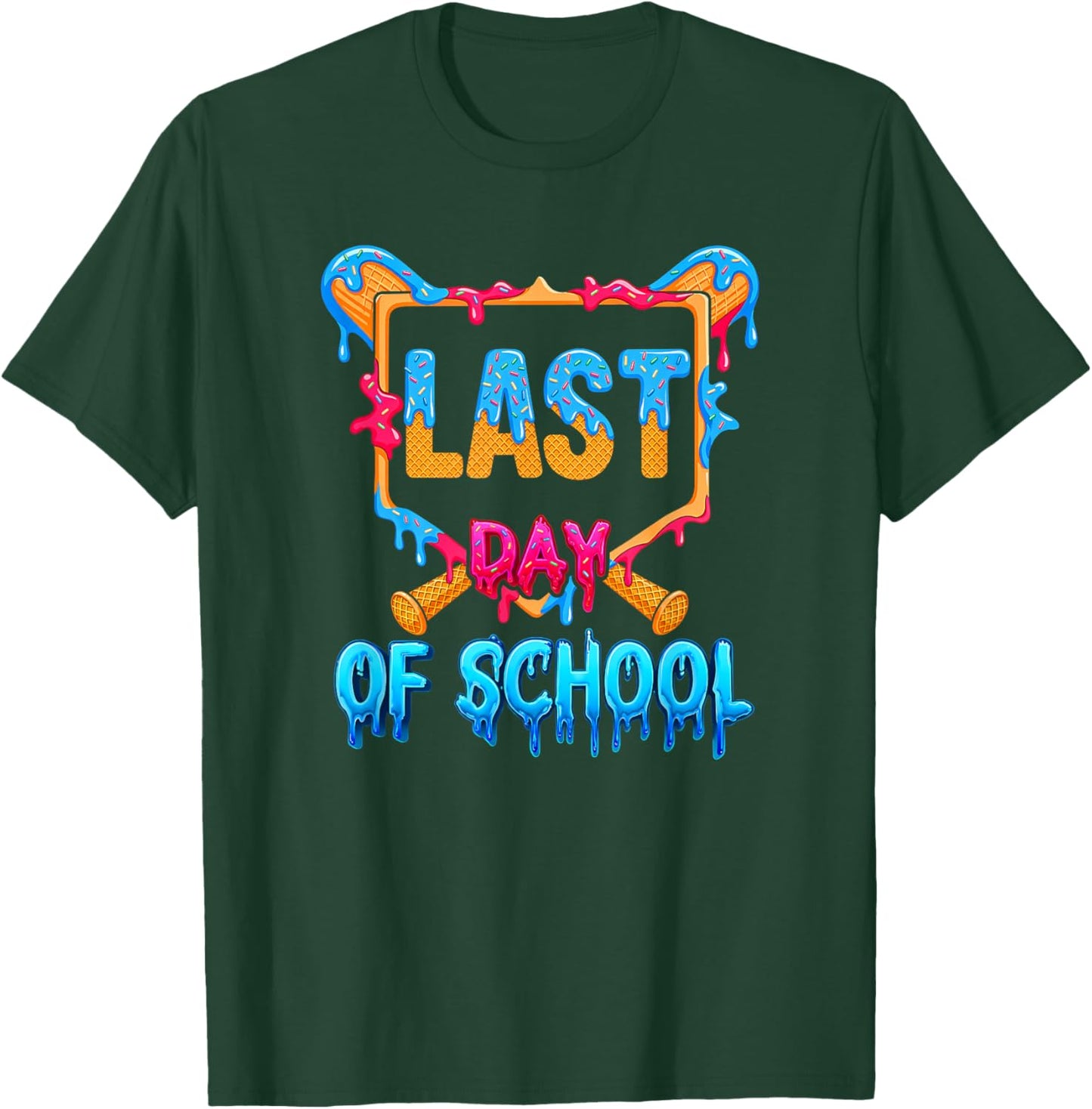 Boys Last Day of School Drip Autograph, Sign My Shirt Bruh T-Shirt - T-Shirt | Forest