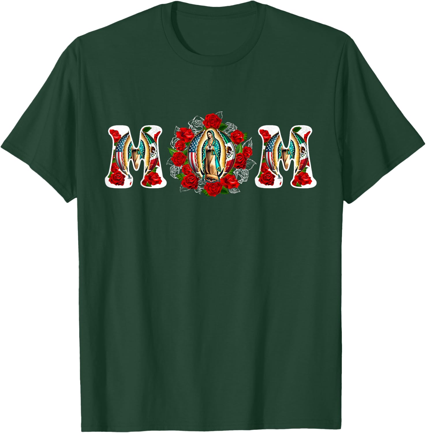 Our Lady of Guadalupe MOM Virgin Mary Guadalupe for Mothers T-Shirt - T-Shirt | Forest