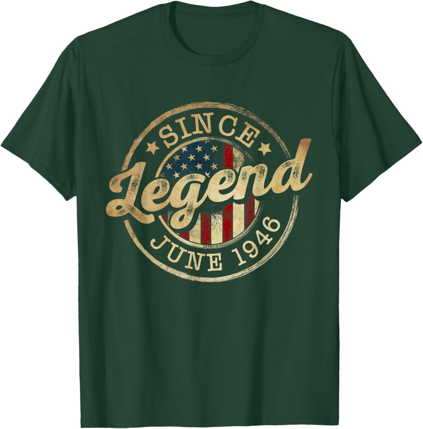 Legend Since June 1946 Vintage 80th Birthday Classic T-Shirt - T-Shirt | Forest