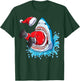 Shark Eating Santa Claus Christmas Boys Merry Sharkmas Xmas T-Shirt - T-Shirt | Forest