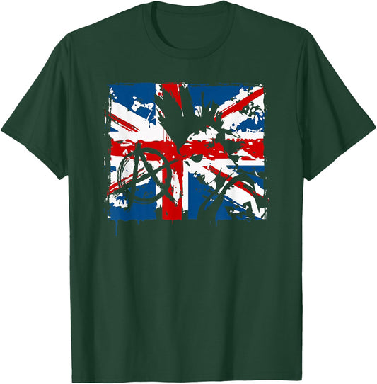 UK Flag Anarchy Symbol Punk Rocker In 80's Retro Shirts T-Shirt - T-Shirt | Forest
