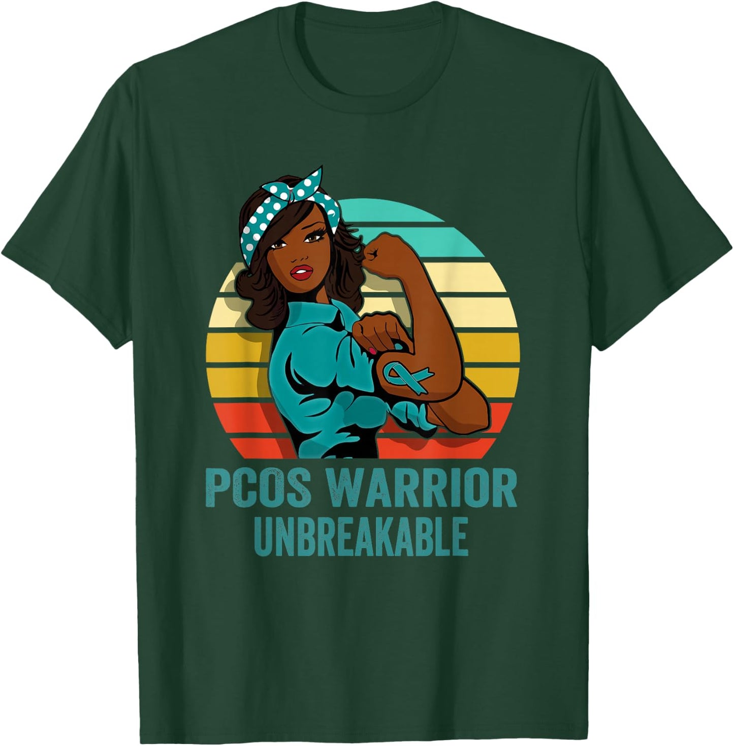 PCOS Warrior Shirt Unbreakable T-Shirt - T-Shirt | Forest