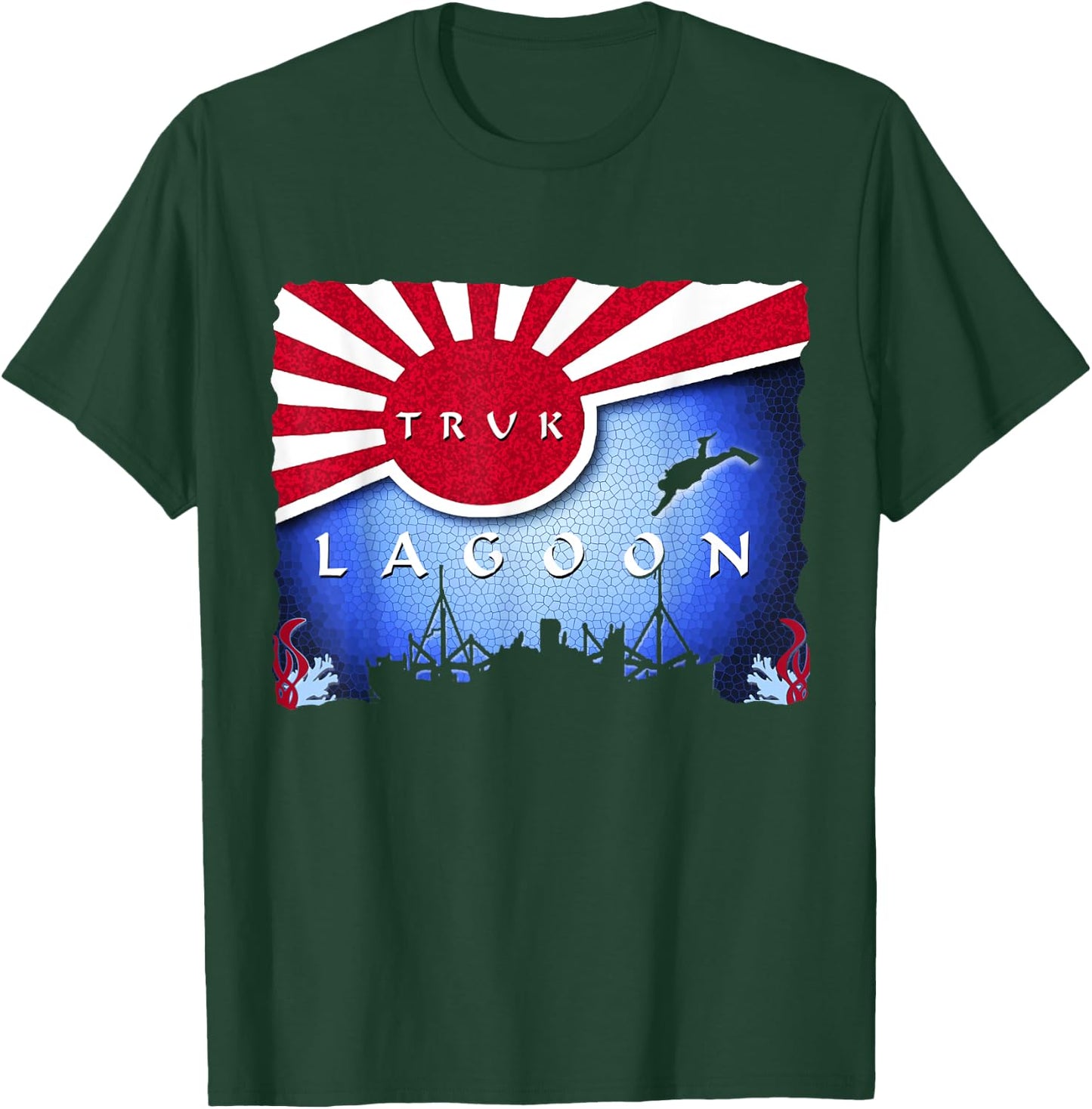 Truk Lagoon Japan Flag Wreck Dive Scuba Diving T-Shirt - T-Shirt | Forest