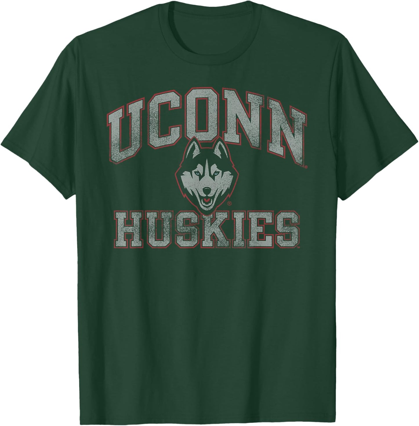 Connecticut Huskies Vintage Worn Navy Officially Licensed T-Shirt - T-Shirt | Forest