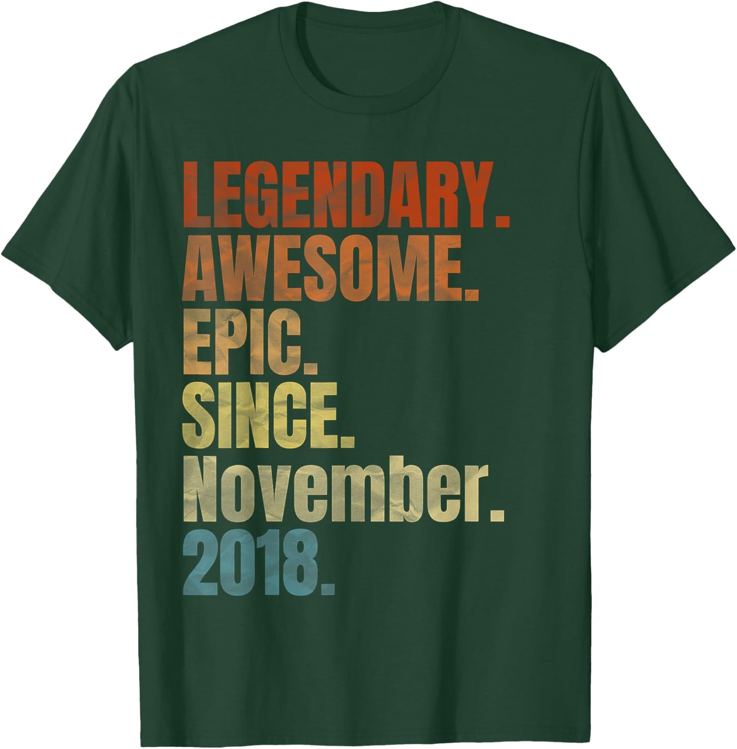 Retro Legendary Since November 2018 T Shirt 1 Years Old T-Shirt - T-Shirt | Forest