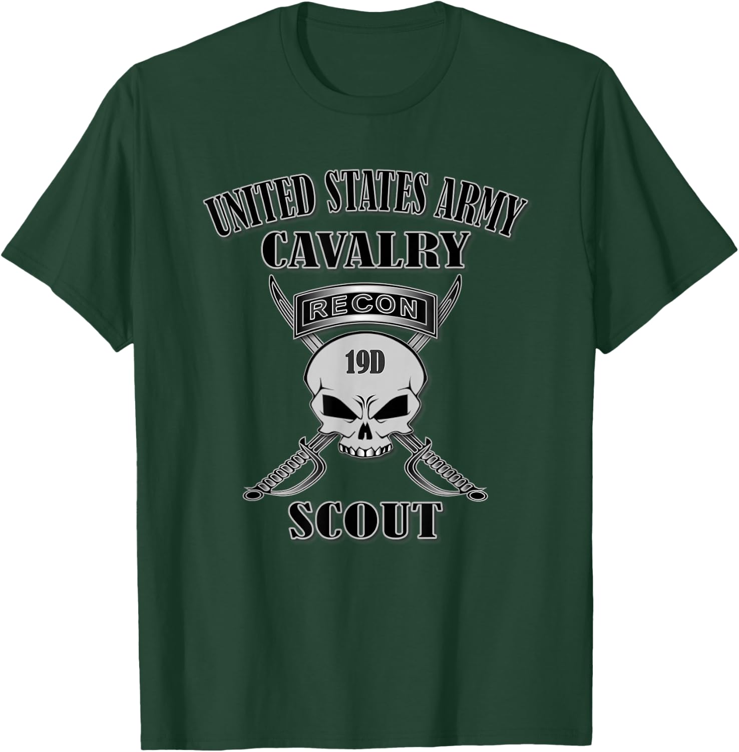 U.S. Army Cavalry Scout (Front Design) T-Shirt - T-Shirt | Forest