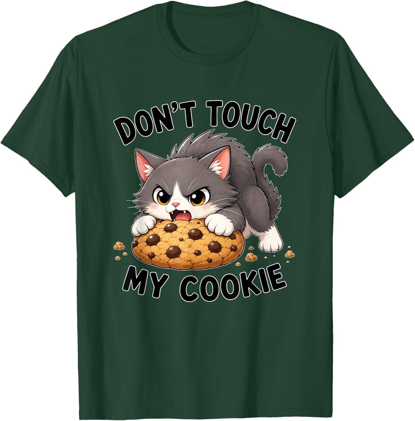 Cute Cat Don’t Touch My Cookie T-Shirt - T-Shirt | Forest