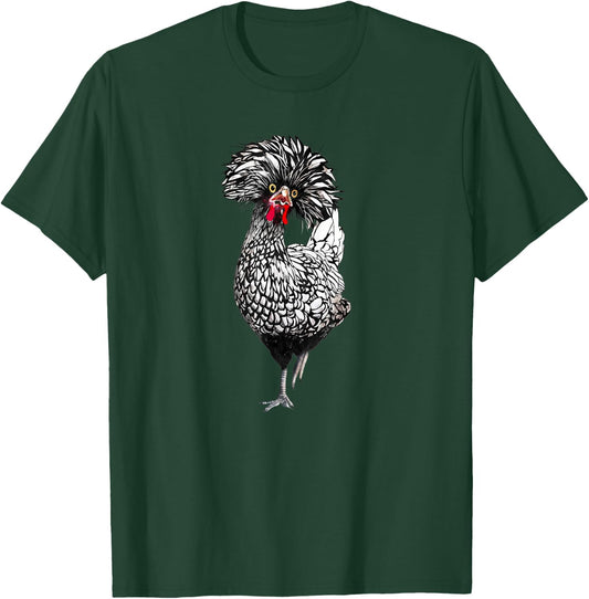 Funny Polish Chicken Shirt Backyard Chicken Coop Farm T-Shirt - T-Shirt | Forest