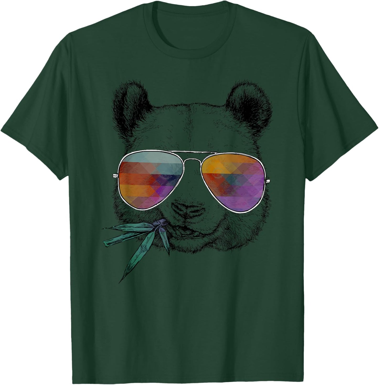 Coole Portrts von lustigen Tieren in Brillen - Cool Panda - Funny Panda Bear with Sunglasses -Adults - Grey - Small - Short Sleeve - Classic Fit - Cotton, Polyester T-Shirt - T-Shirt | Forest