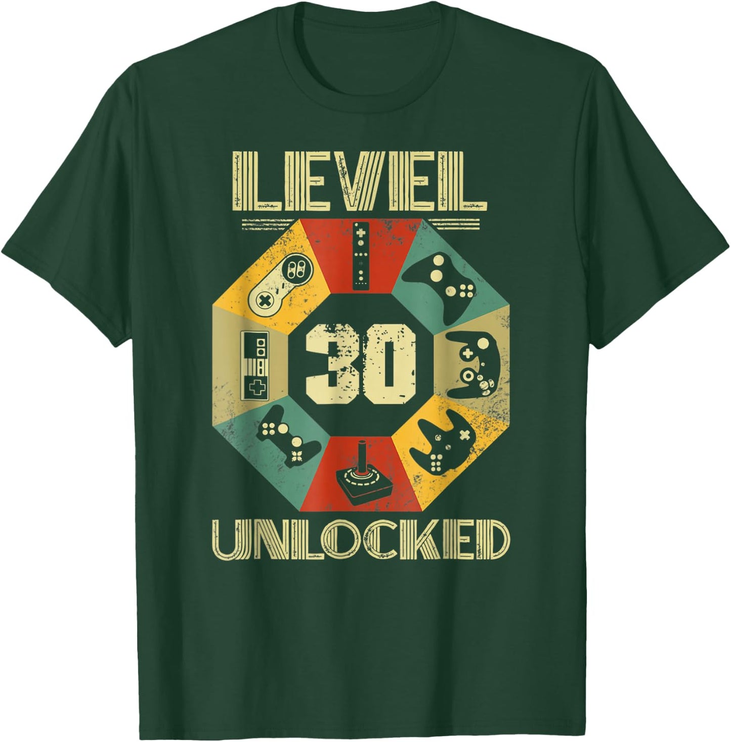 Level 30 Unlocked Video Gamer 30th Birthday T-Shirt - T-Shirt | Forest
