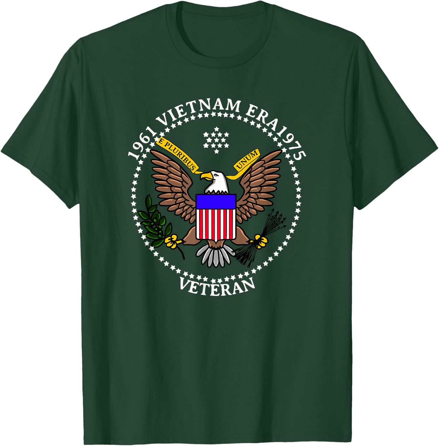 1961 Vietnam Era 1975 Emblem Cool Logo Veteran Soldier Gift T-Shirt - T-Shirt | Forest