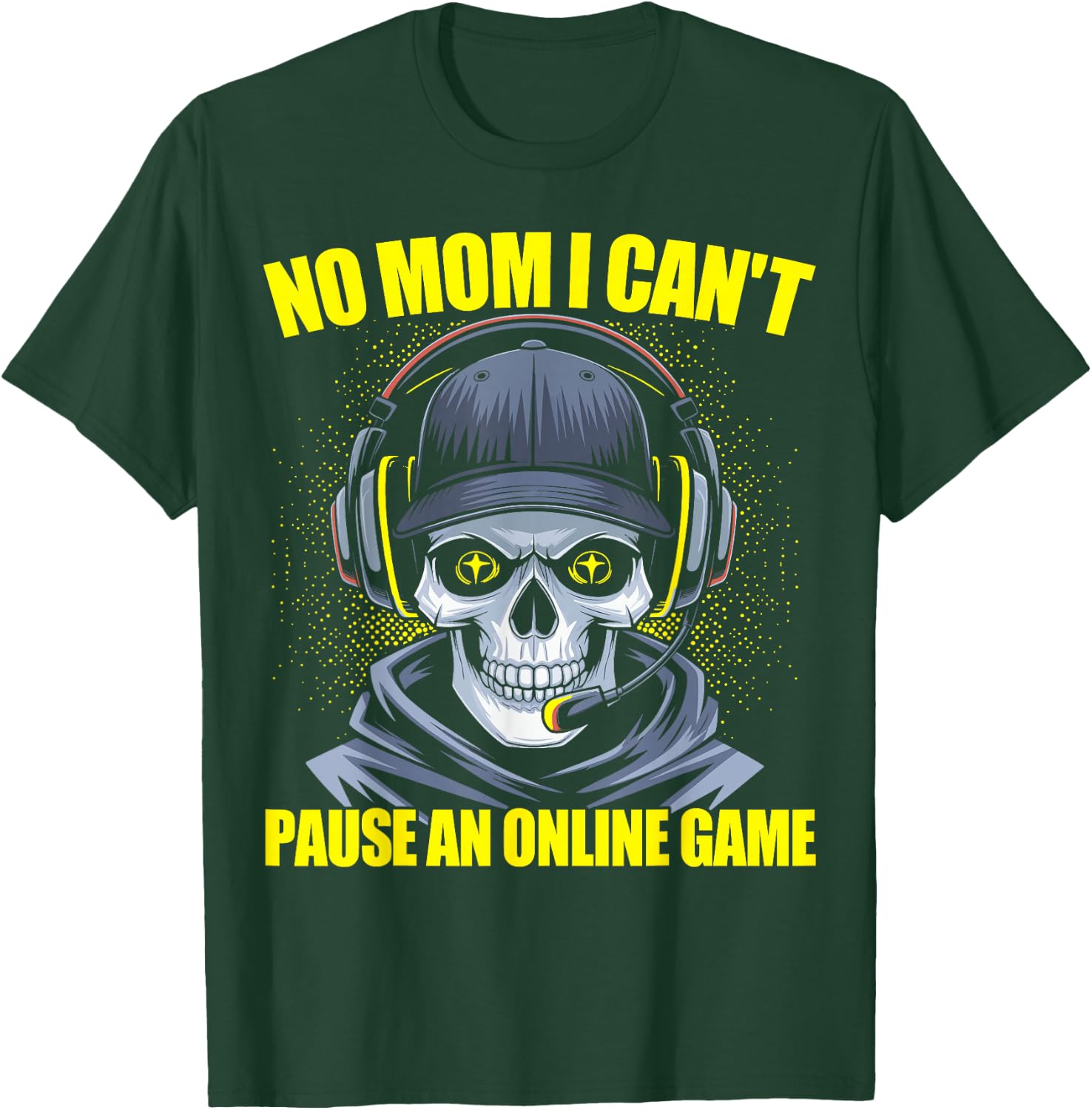 Gamer Skeleton Gaming Video Games T-Shirt - T-Shirt | Forest