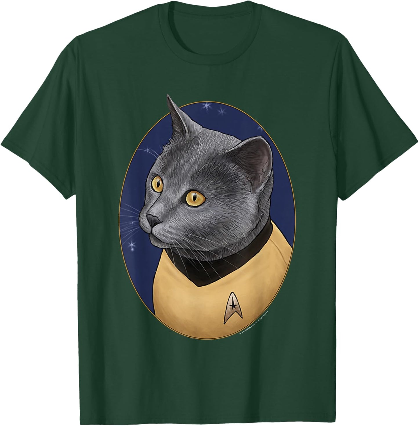 Star Trek: The Original Series Ensign Chekov Cat Portrait T-Shirt - T-Shirt | Forest