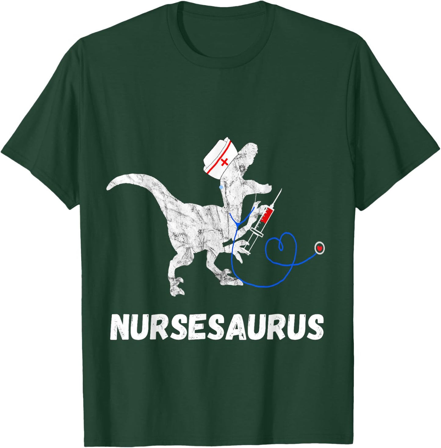Nurse Dinosaur Funny Doctor Dino Doctor T-Rex T-Shirt - T-Shirt | Forest