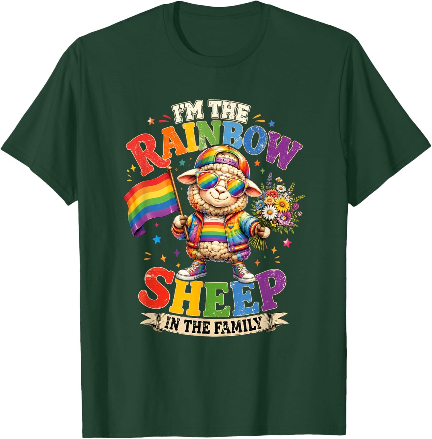 I'm The Rainbow Sheep of The Family LGBT Gay Pride T-Shirt - T-Shirt | Forest