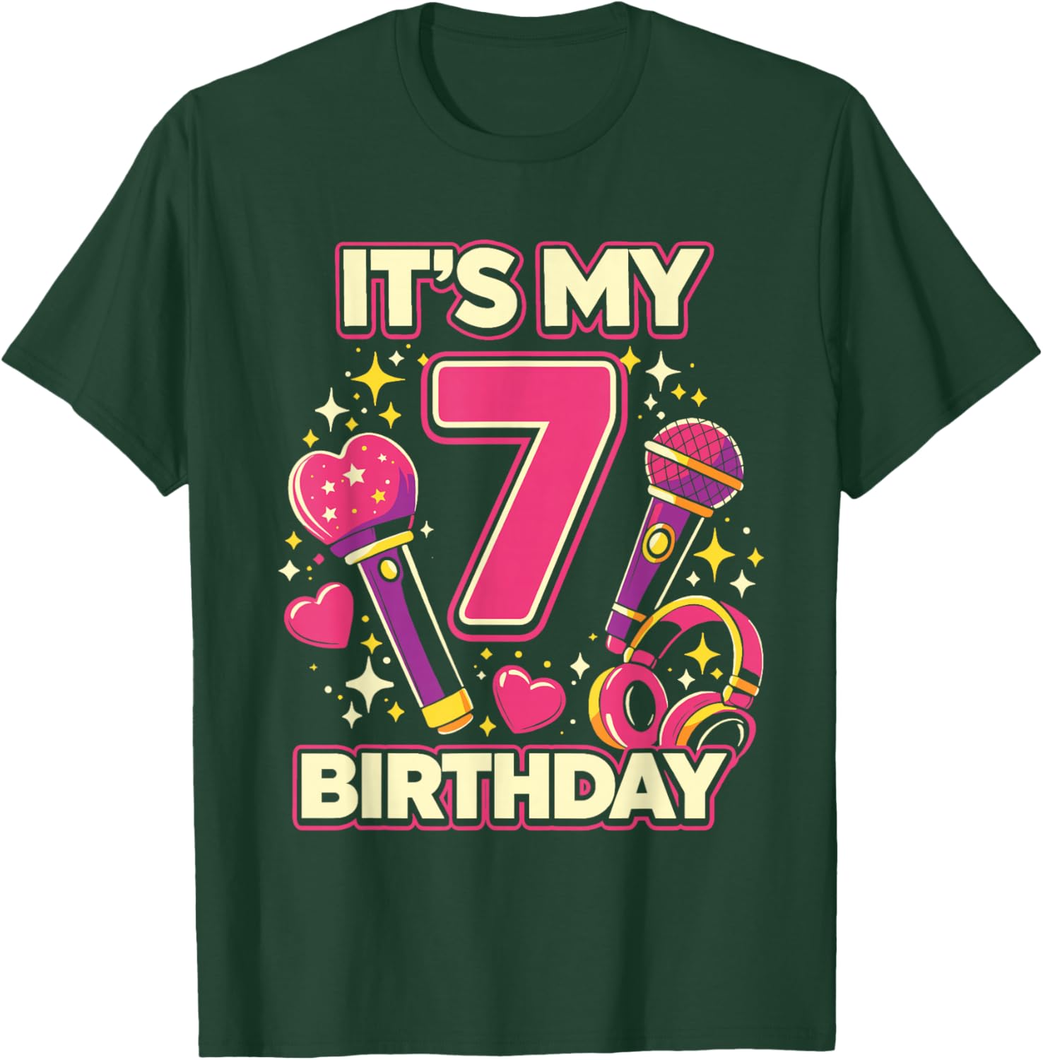 7 Years Old Kpop Kids It’s My 7th Birthday K-Pop Girl T-Shirt - T-Shirt | Forest
