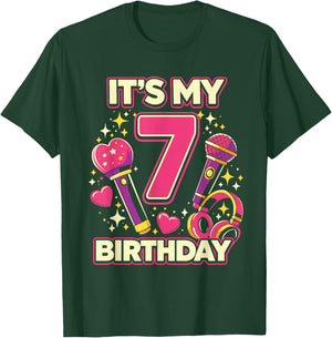 7 Years Old Kpop Kids It’s My 7th Birthday K-Pop Girl T-Shirt - T-Shirt | Forest