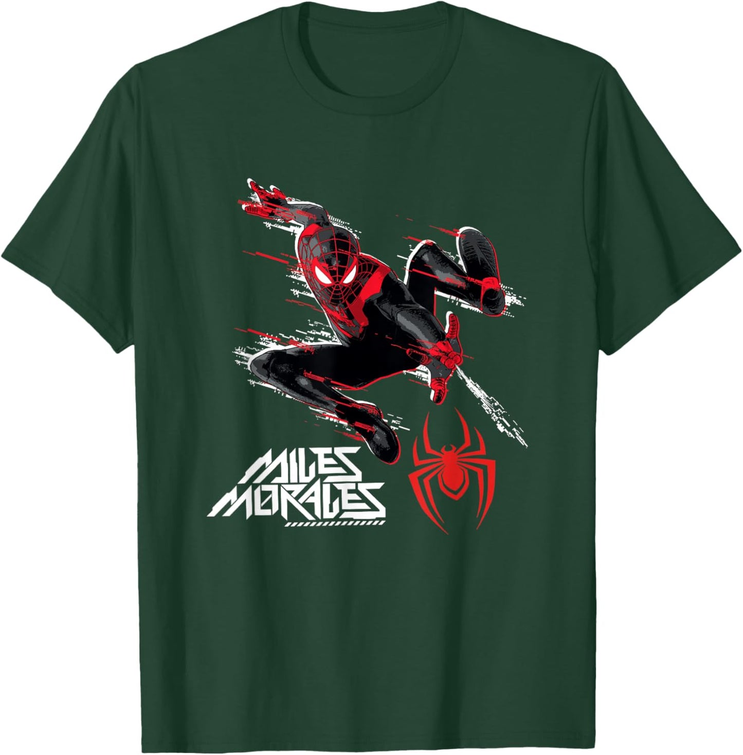 Marvel Comics Miles Morales Web Swing T-Shirt - T-Shirt | Forest