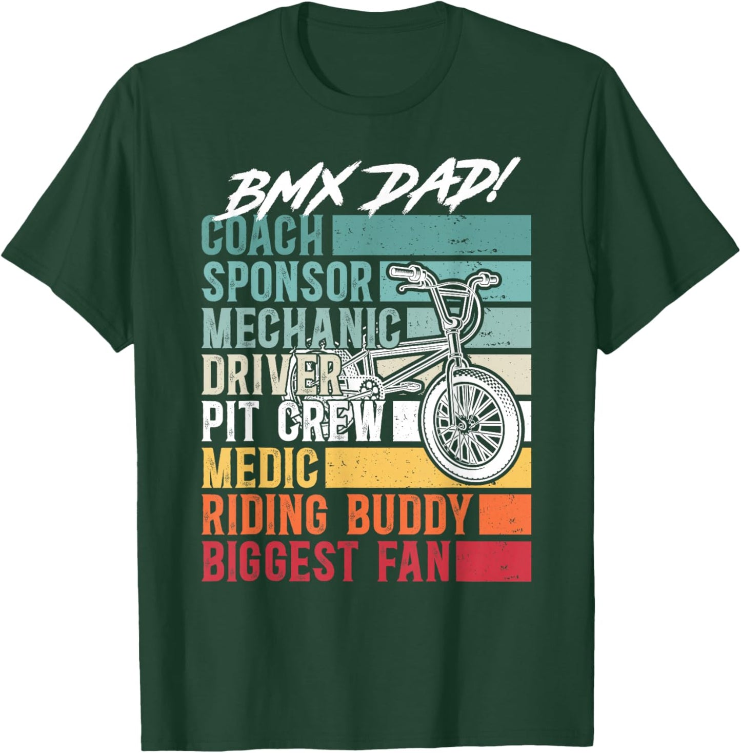 BMX Dad of A BMX Rider Dad Definition BMX Father T-Shirt - T-Shirt | Forest