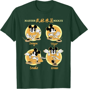 Disney Mickey Mouse Master Mickey Kung-Fu Poses T-Shirt - T-Shirt | Forest