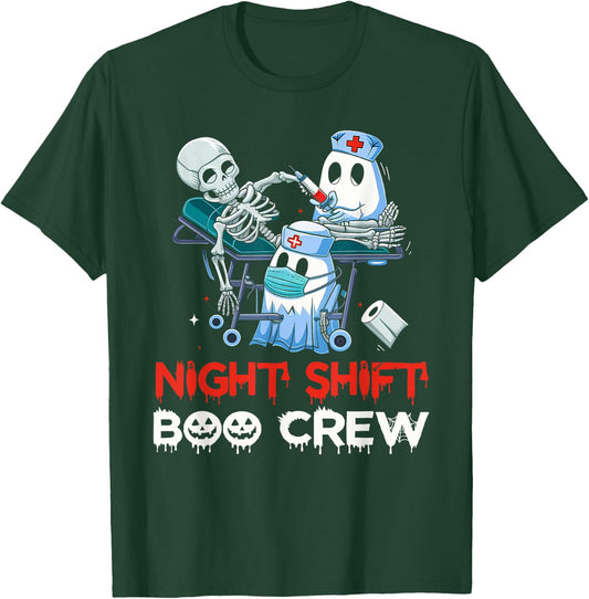 Night shift nurse Halloween shirt Night Shift Boo Crew T-Shirt - T-Shirt | Forest