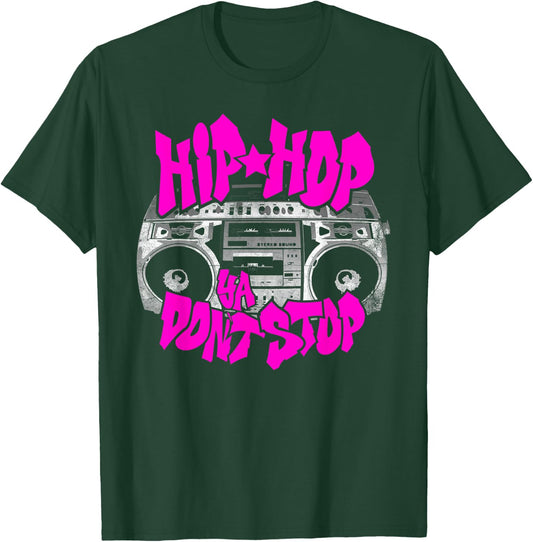 Hip Hop Ya Don't Stop, Old School 80s 90s Boombox Breakdance T-Shirt - T-Shirt | Forest
