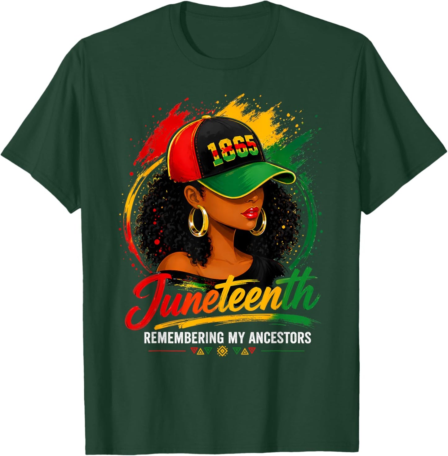 Juneteenth Shirts Women Remembering My Ancestors Black Woman T-Shirt - T-Shirt | Forest