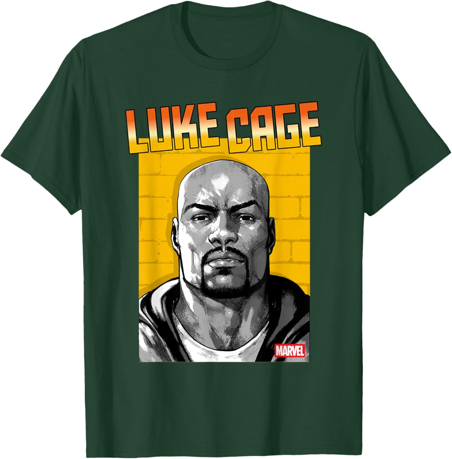 Marvel Comics Luke Cage Urban Street Portrait Yellow T-Shirt - T-Shirt | Forest