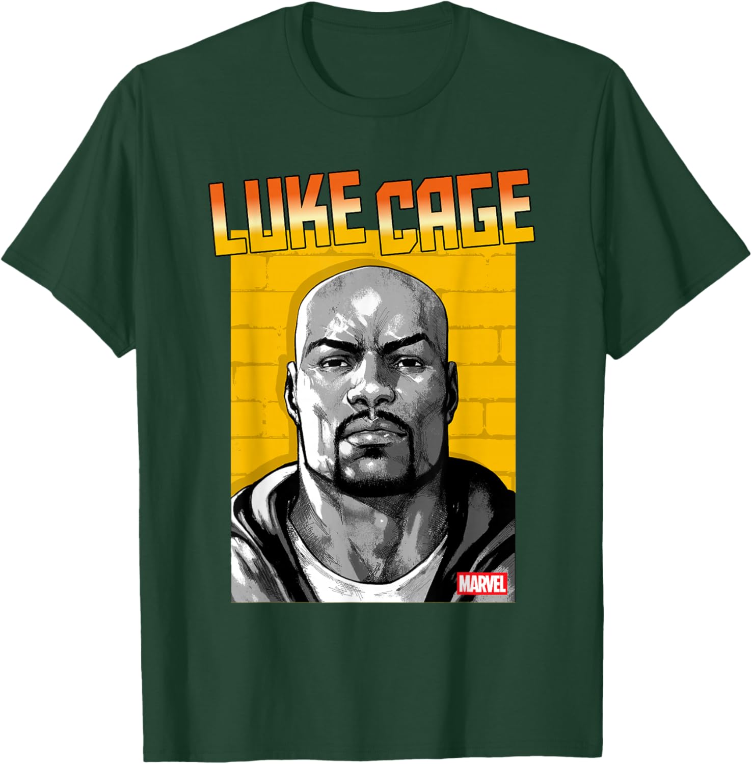 Marvel Comics Luke Cage Urban Street Portrait Yellow T-Shirt - T-Shirt | Forest