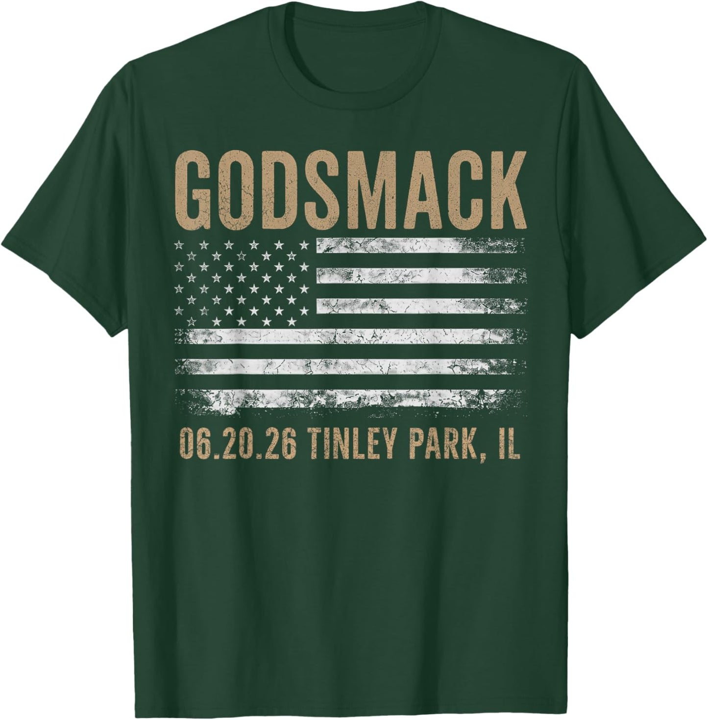 Godsmack The Rise of Rock 2026 Tinley Park T-Shirt - T-Shirt | Forest