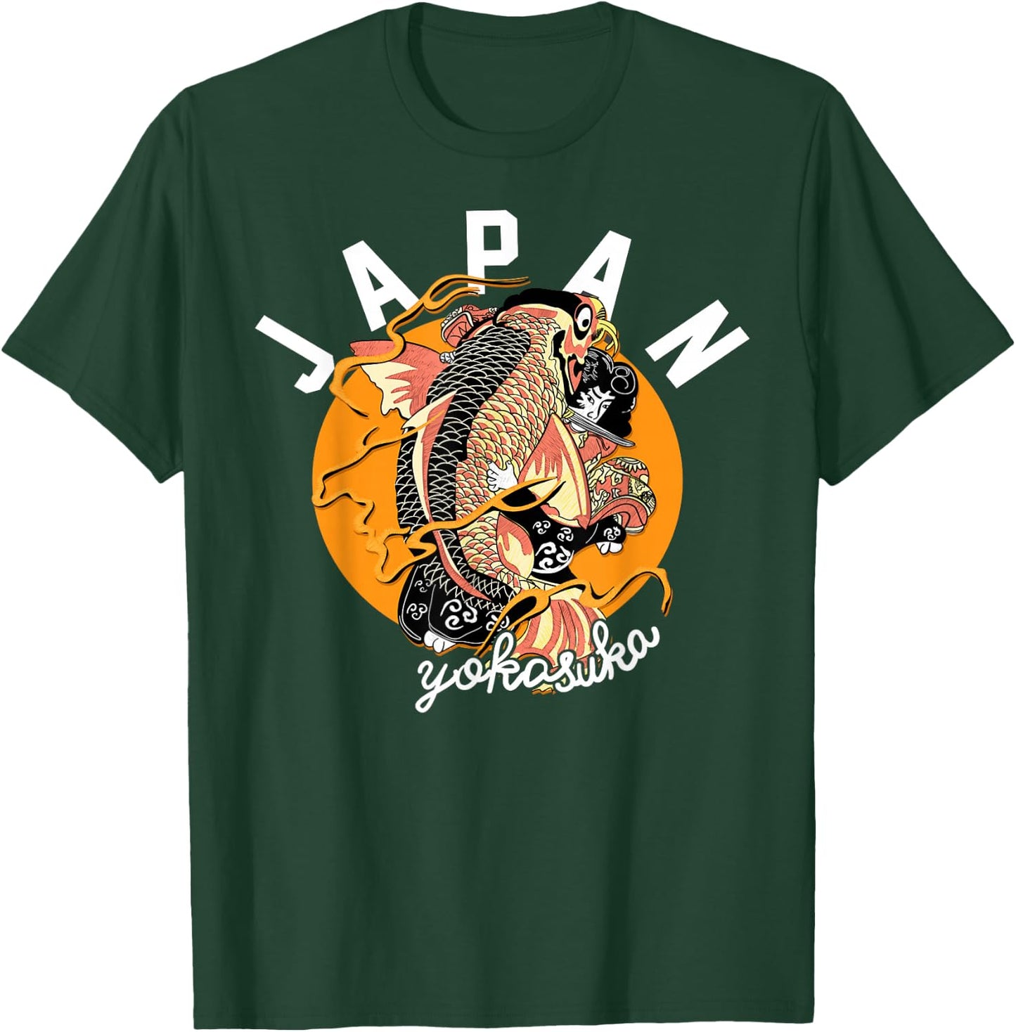 Yokosuka Japan Shirt Koi Fish Japanese T-Shirt - T-Shirt | Forest