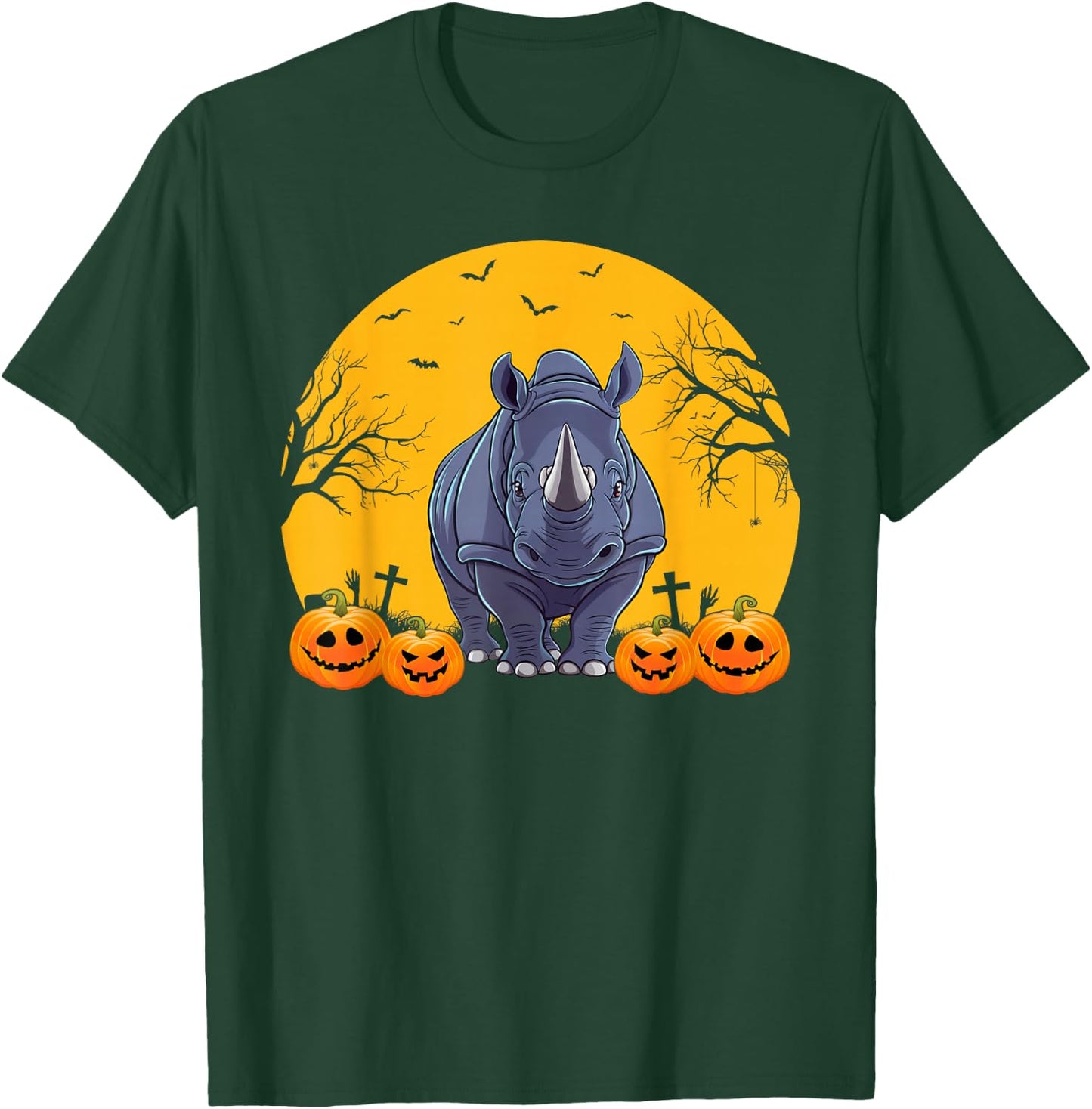 Rhino Lovers Men Women Kids Matching Halloween Costume T-Shirt - T-Shirt | Forest