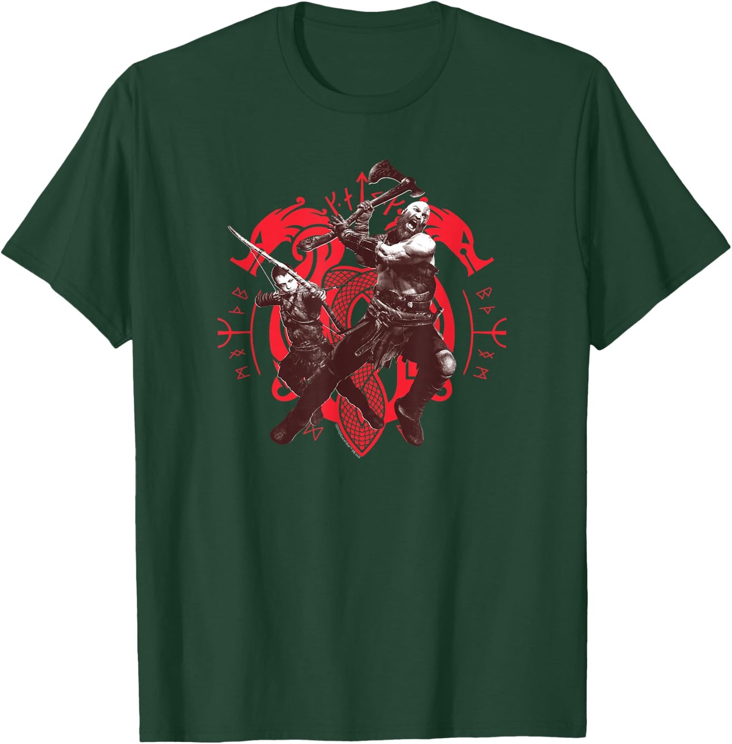 God of War Kratos and Atreus Norse T-Shirt - T-Shirt | Forest