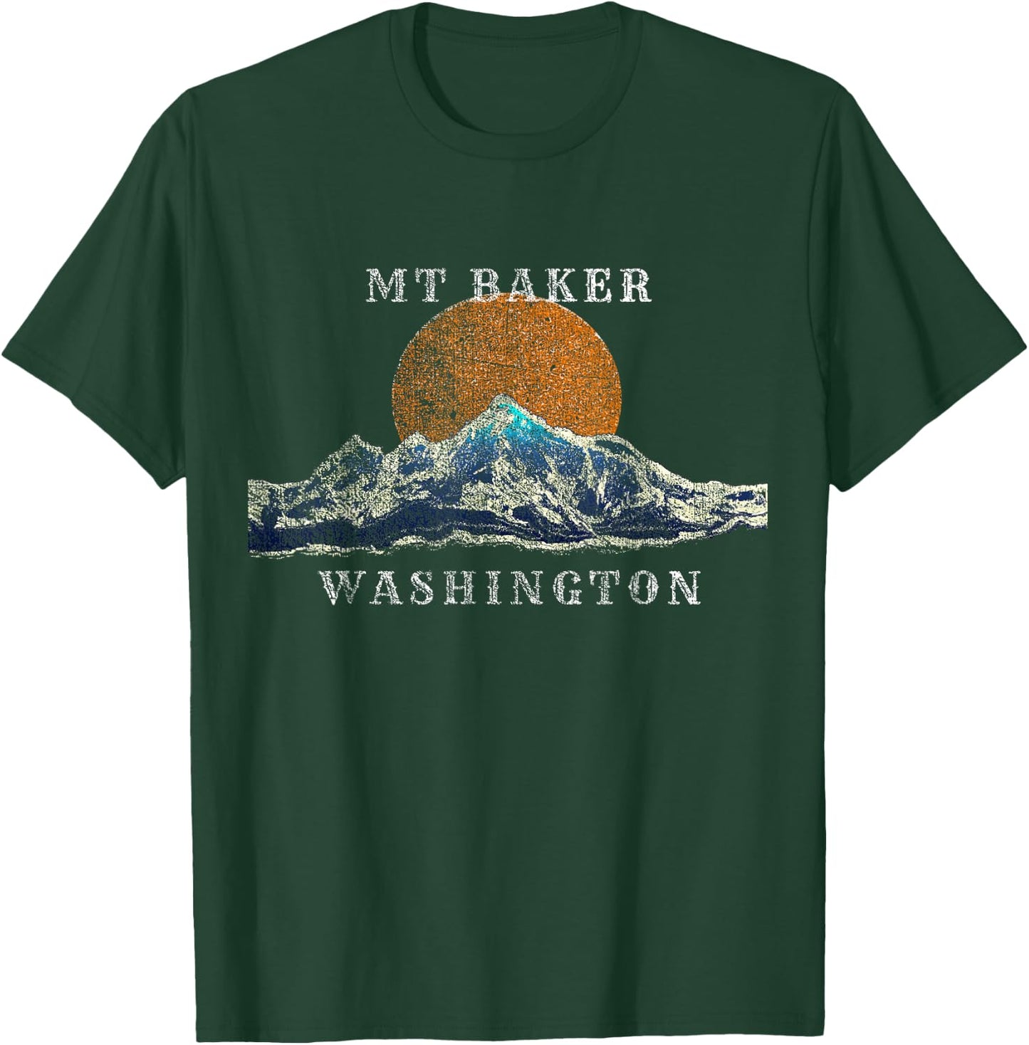 Mount Baker Washington Shirt with Mountain Scene T-Shirt - T-Shirt | Forest