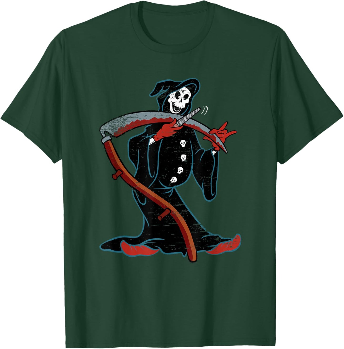 Vintage WW2 Hellcat Squadron VF-35 Grim Reapers T-Shirt - T-Shirt | Forest