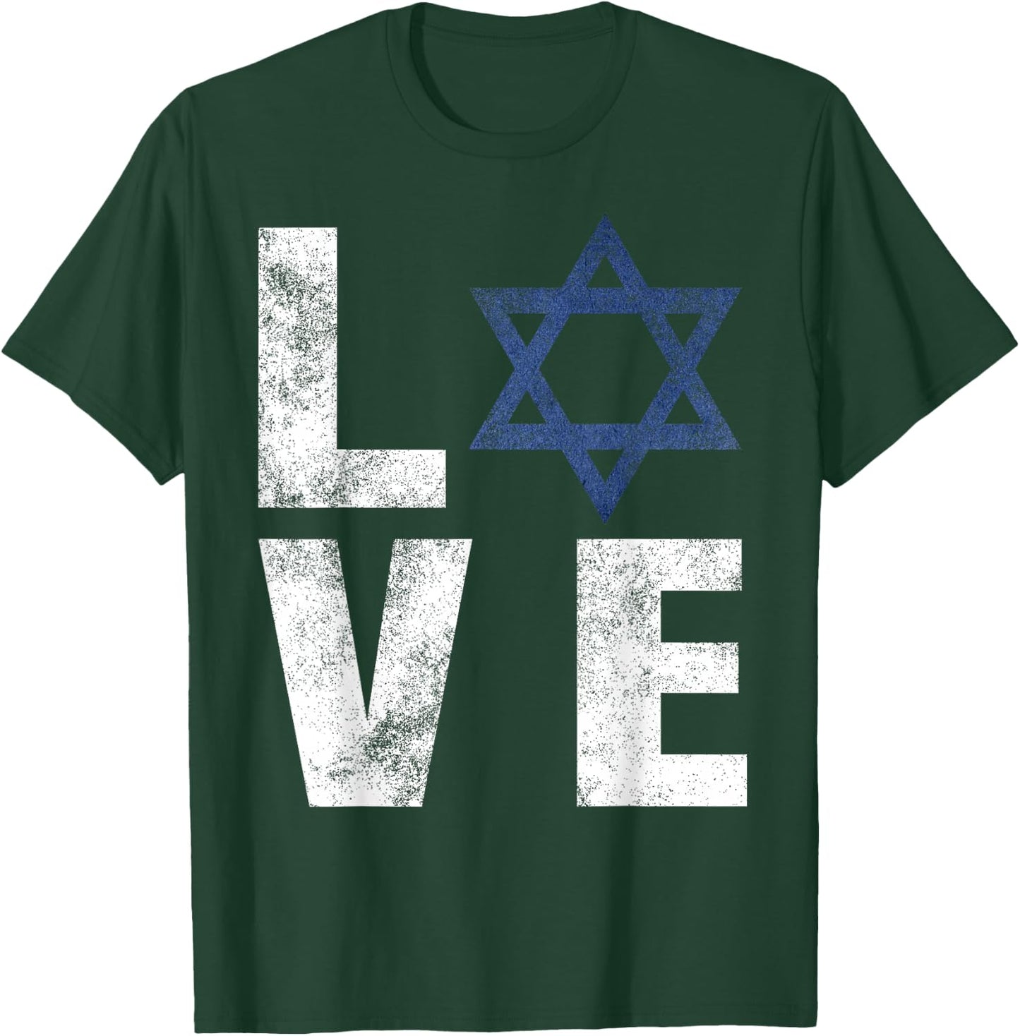 Retro I Love Israel Shirt Jewish Gifts Star of David Israeli T-Shirt - T-Shirt | Forest