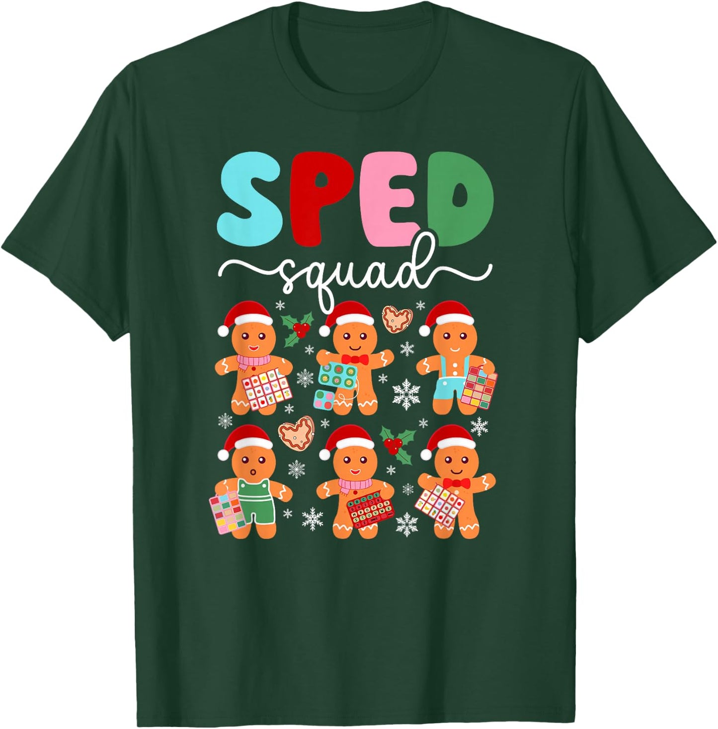 SPED Squad SPED Teacher Christmas SPED Teaching Xmas Party T-Shirt - T-Shirt | Forest