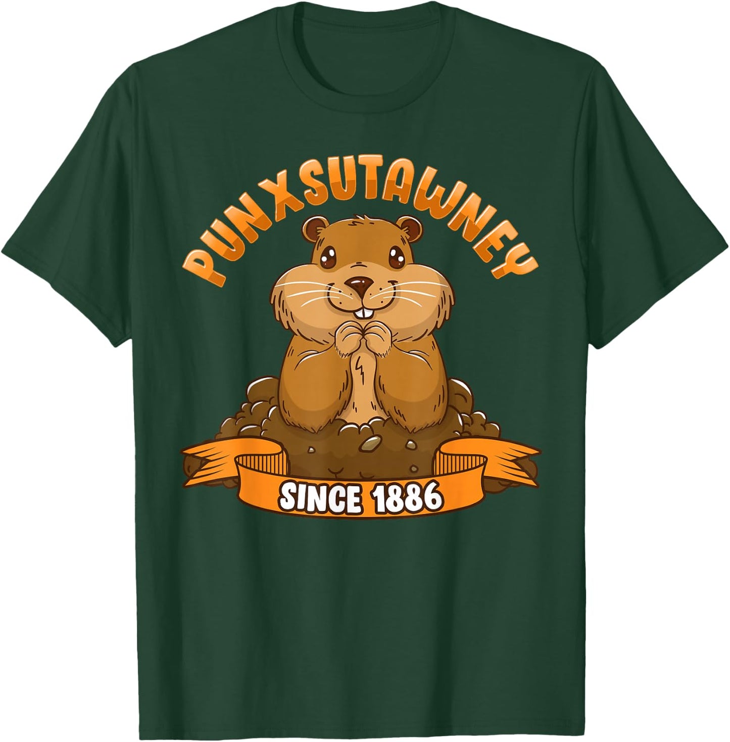 Funny Groundhog Day Phil Cute Ground Hog Punxsutawney T-Shirt - T-Shirt | Forest
